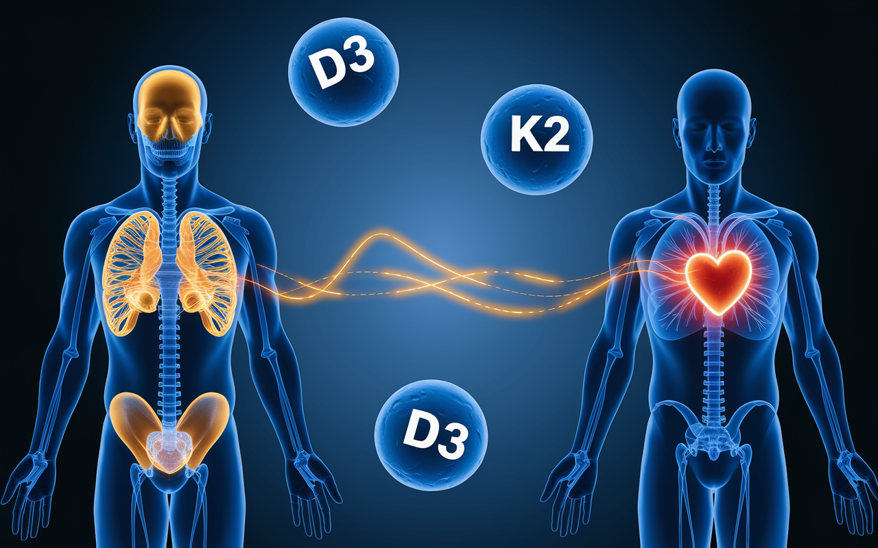schéma synergie D3 K2 calcium
