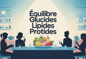 Assiette equilibree avec glucides lipides protides