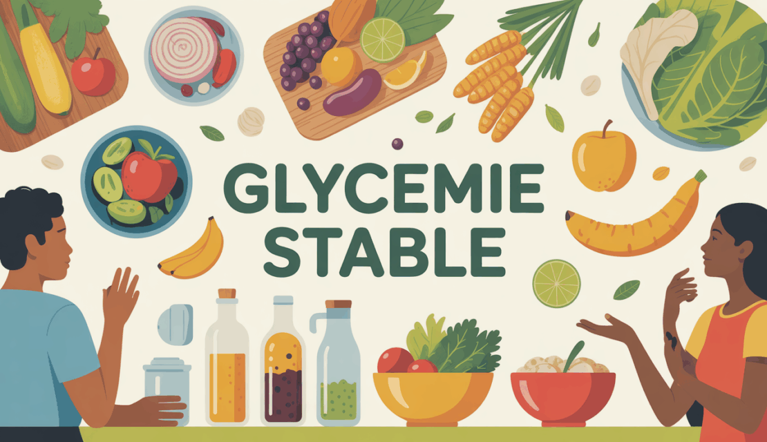 Table avec aliments IG bas pour glycemie stable