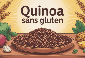 Grain de quinoa sans gluten assiette famille