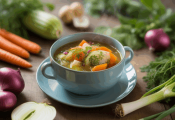 Bol soupe detox au chou légumes frais