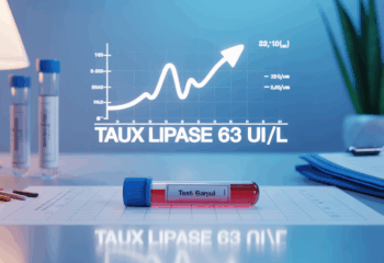 Taux lipase 63 UI/L analyse sang