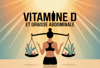 Silhouette femme devant balance soleil vitamine D graisse abdominale