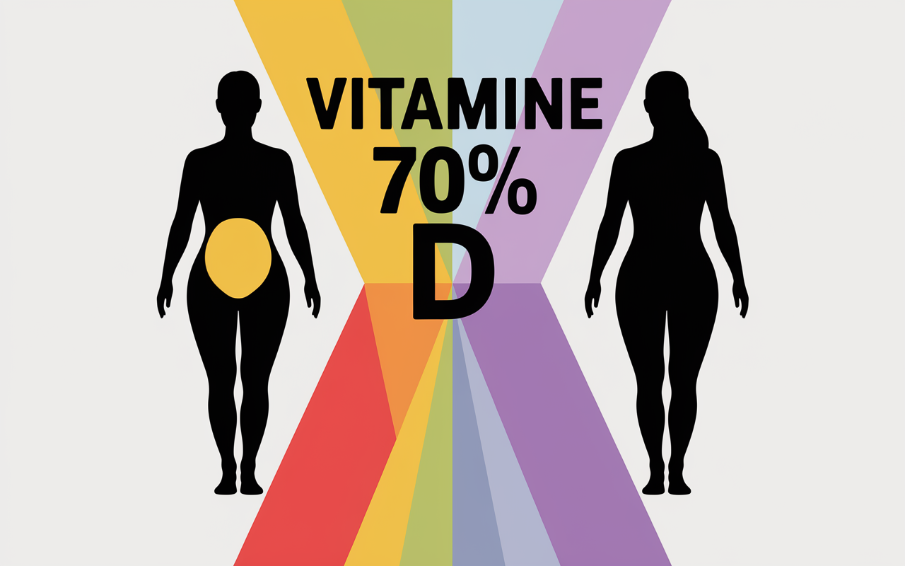 Graphique vitamine D graisse abdominale femmes 70 pour cent
