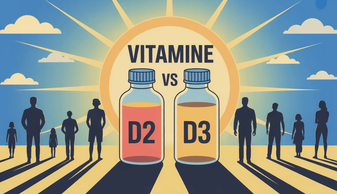 Comparatif Vitamine D2 et D3 assimilation et bienfaits santé