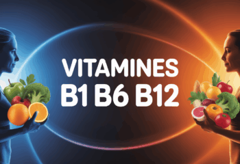 fond lumineux silhouettes aliments vitamines b1 b6 b12