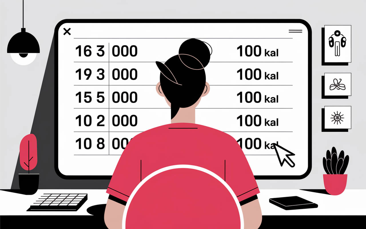 Personne devant écran, calcul deficit calorique