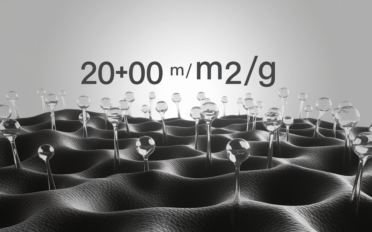 Surface charbon actif adsorption gaz chiffres 2000m2g