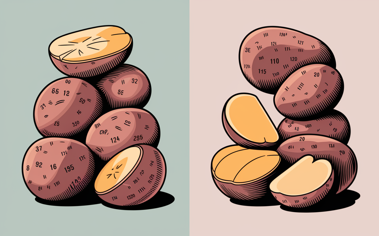 Comparaison calories patate douce et pomme de terre