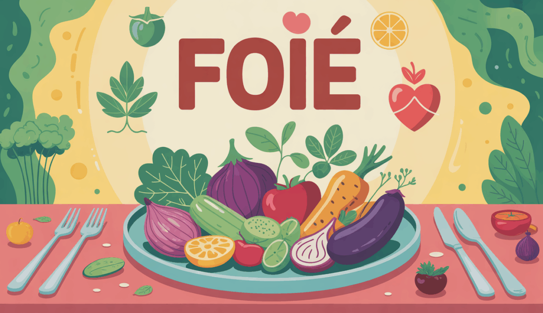 assiette aliments sains pour foie