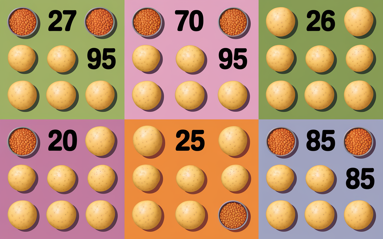 tableau ig pommes de terre cuisson et legumes