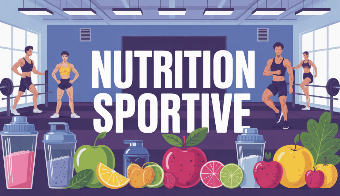 Scène d'entraînement avec produits de nutrition sportive