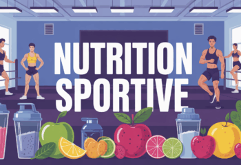 Scène d'entraînement avec produits de nutrition sportive