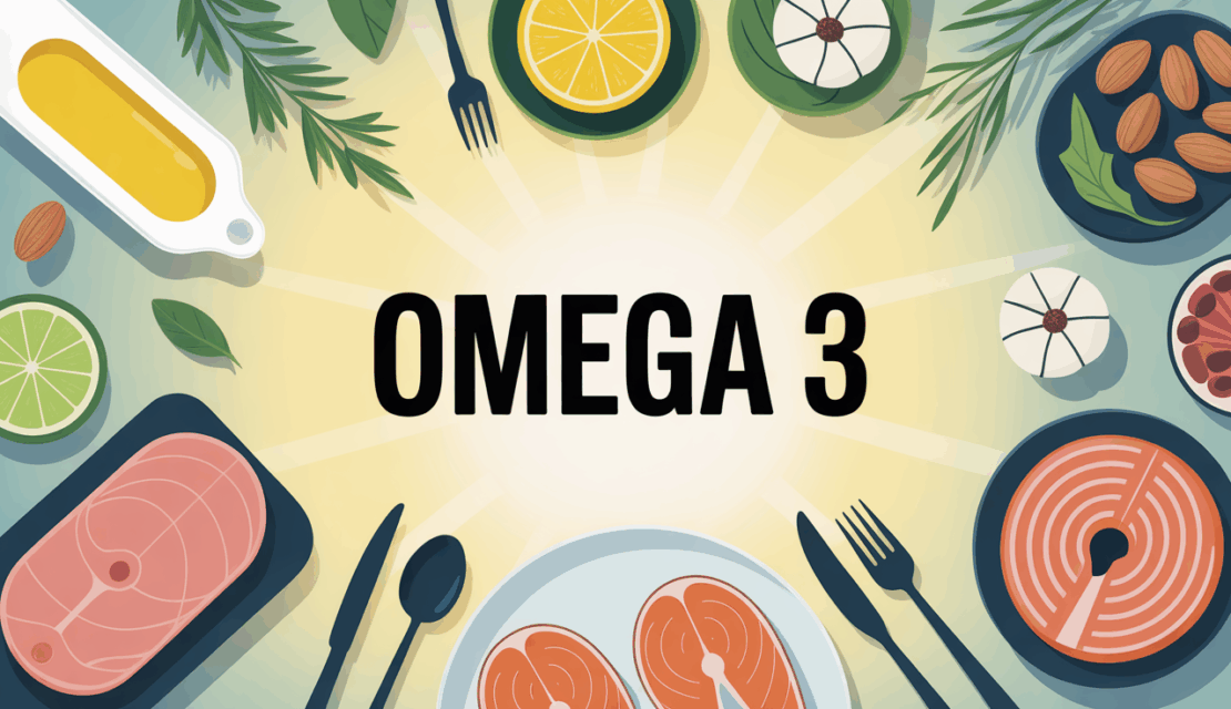 table aliments omega 3 illustration moderne