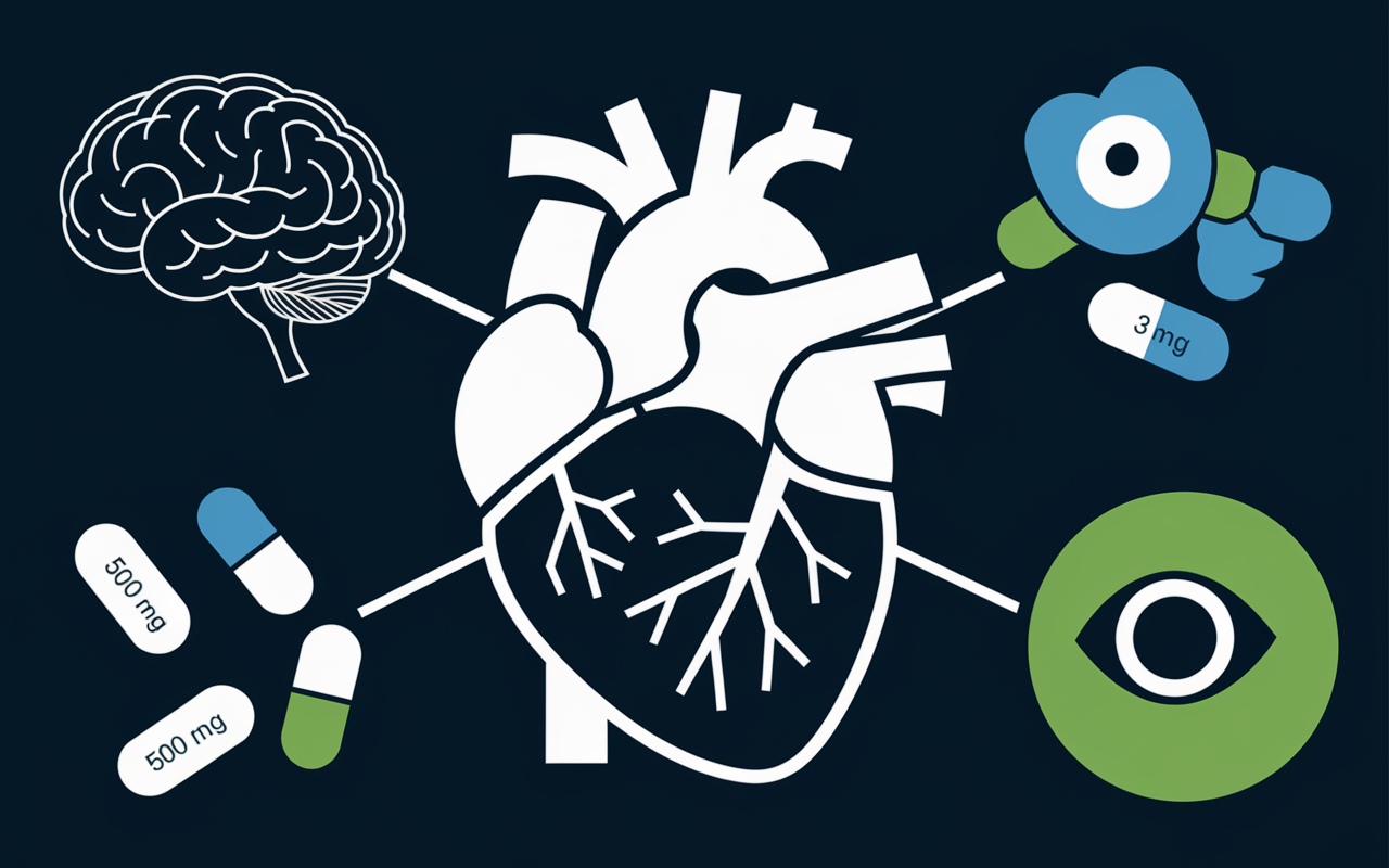 illustration omega 3 coeur cerveau capsules