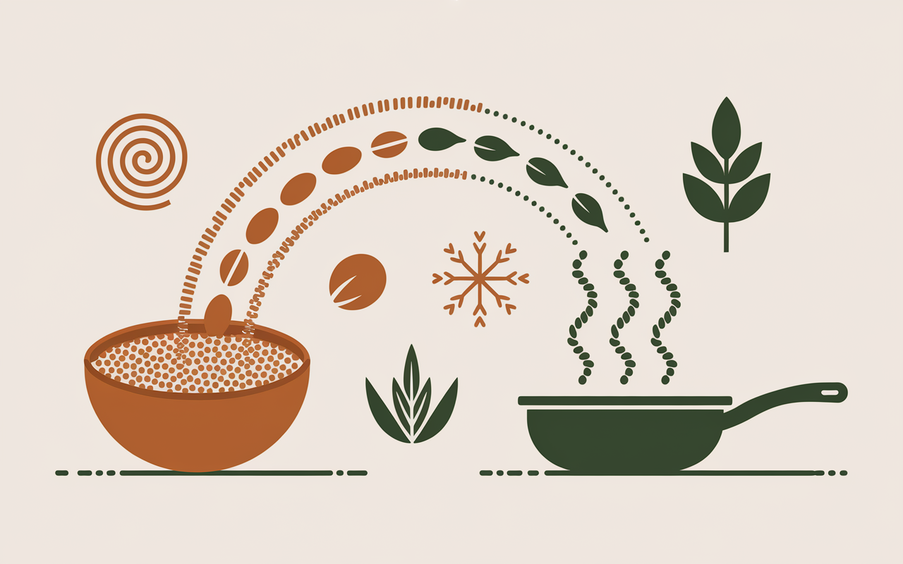 Illustration germination graines cuisson digestion proteines vegetales