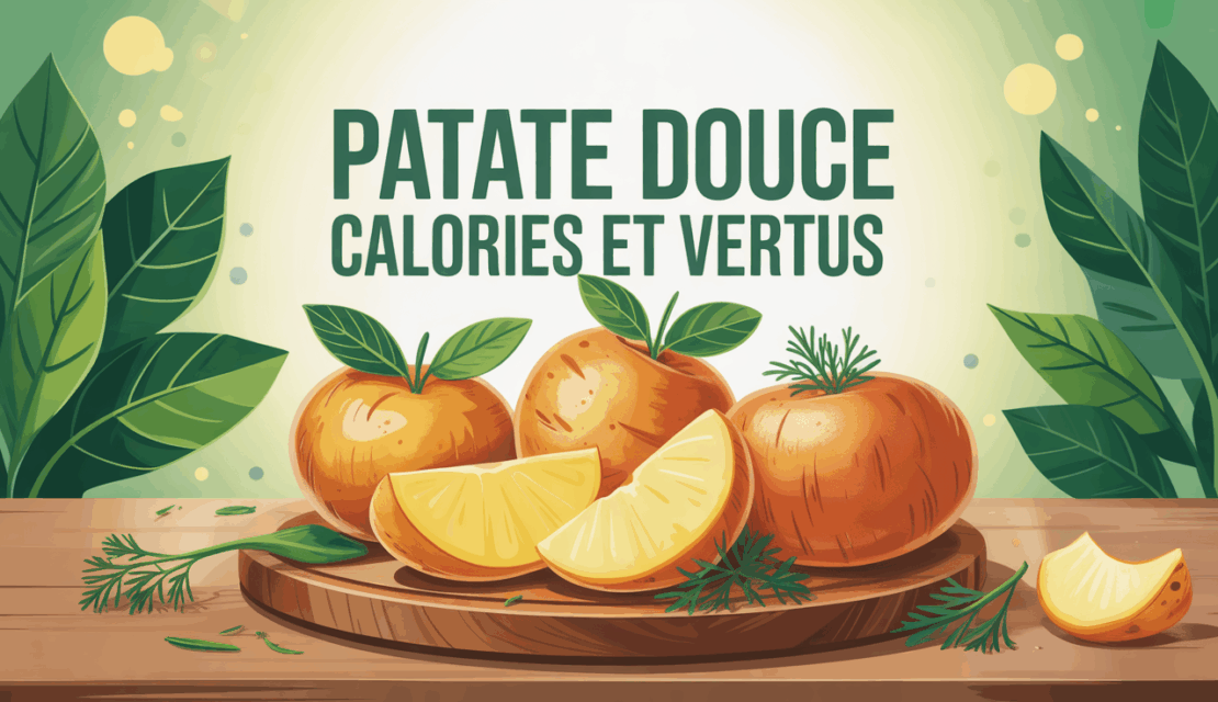 Illustration patate douce calories et bienfaits