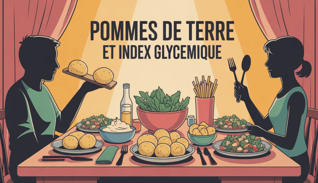 Table familiale avec pommes de terre et index glycémique