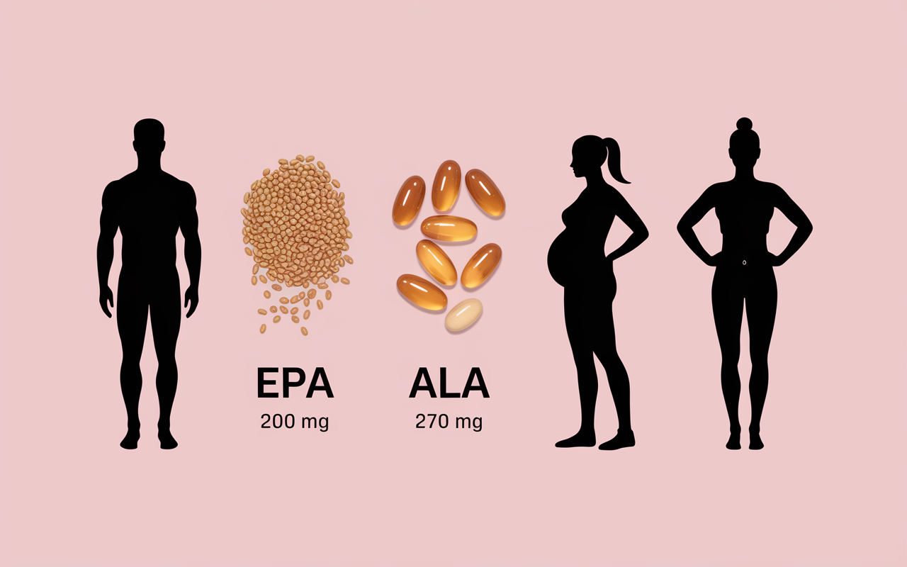 schema capsules omega 3 epa dha ala avec sources et quantites