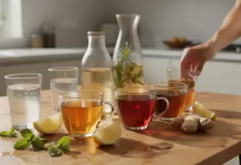 table avec boissons minceur pour perdre du poids