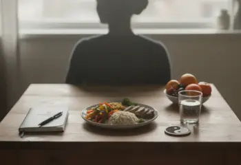 silhouette hypnose assiette équilibrée bien-être