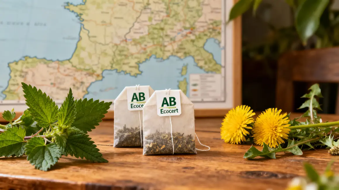 sachets the bio francais labels AB Ecocert et plantes locales