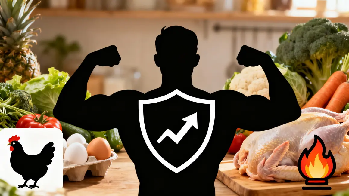 Graphique proteines protection muscle seche