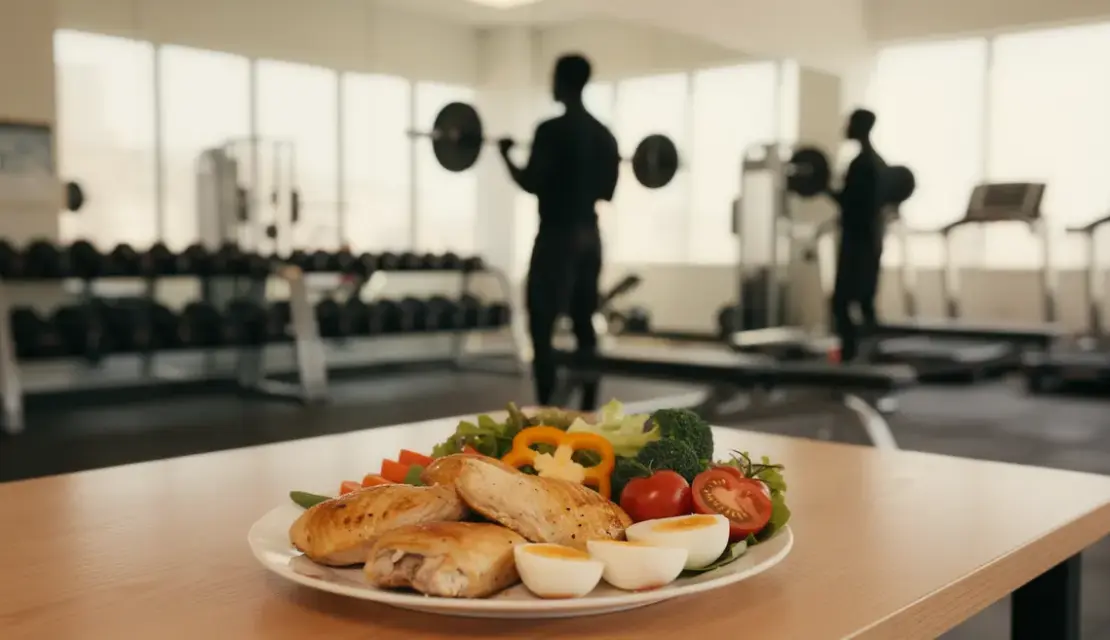 Sportif salle de sport aliments proteines seche