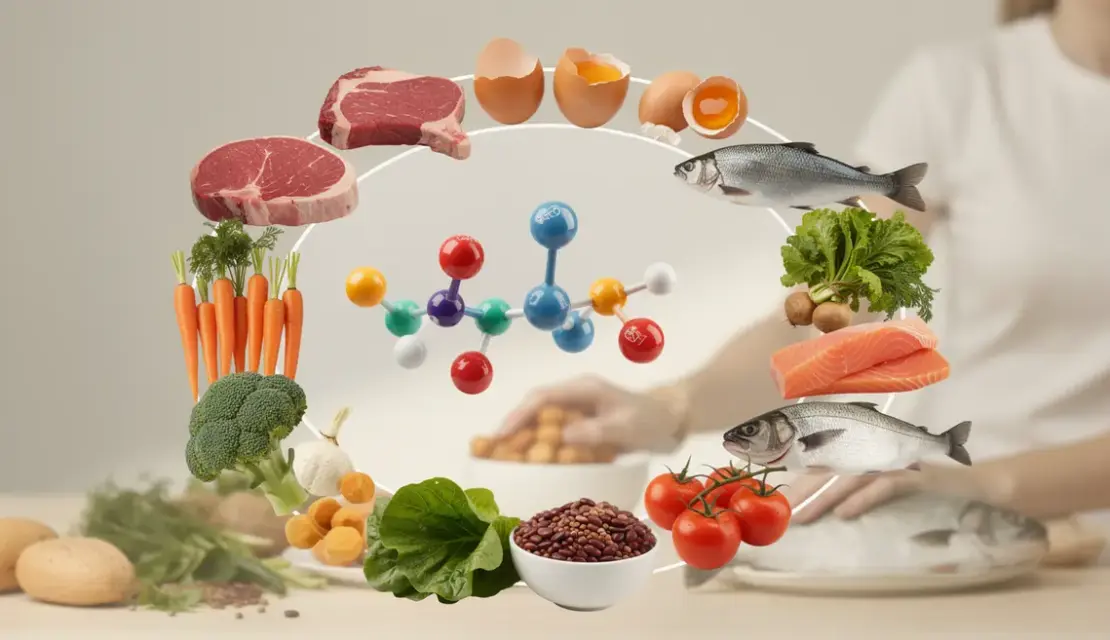 Vue globale acides aminés essentiels protéines et aliments