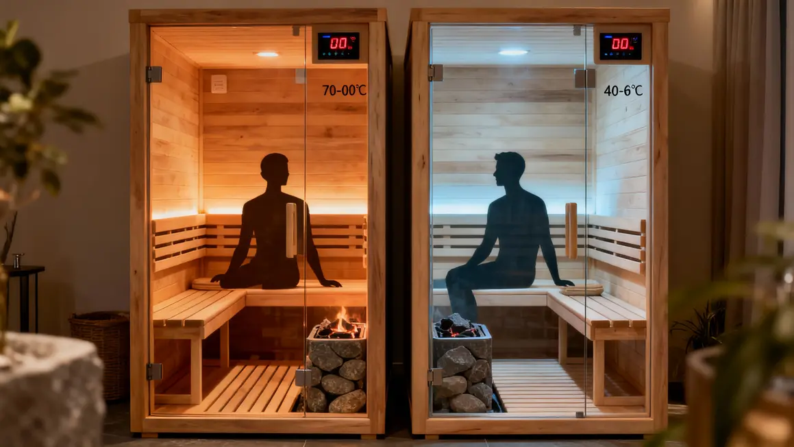 Comparatif sauna traditionnel et infrarouge pour perte de poids