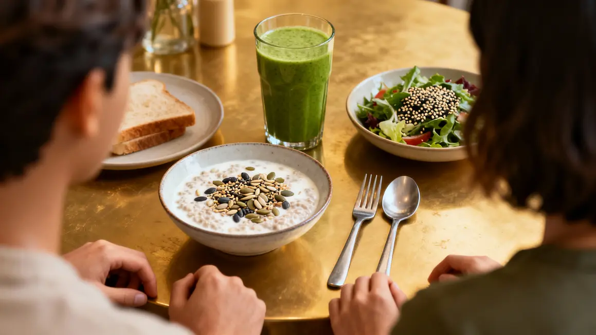 petit-dejeuner salade smoothie graines minceur