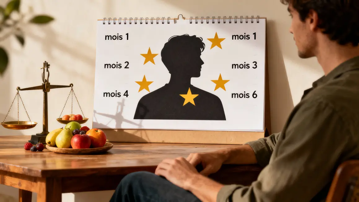 Calendrier mensuel et balance pour perte de poids 15 kg