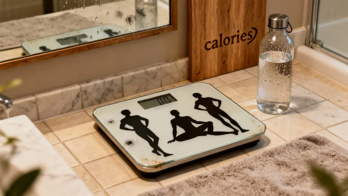 Tableau perte de poids sauna balance salle de bain