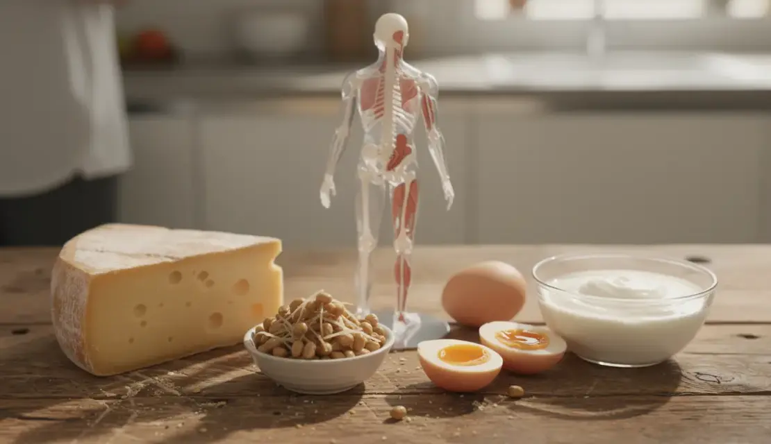 image aliments riches en vitamine K2 autour d'articulations