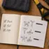 Push pull legs : plan 3 à 6 séances, carnet et haltères sur table